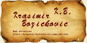Krasimir Božičković vizit kartica